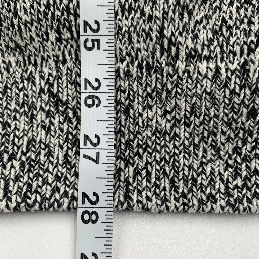 Chaps Mens Sweater XL Black Gray Fair Isle Geometric Mock Neck Button NWT Cotton